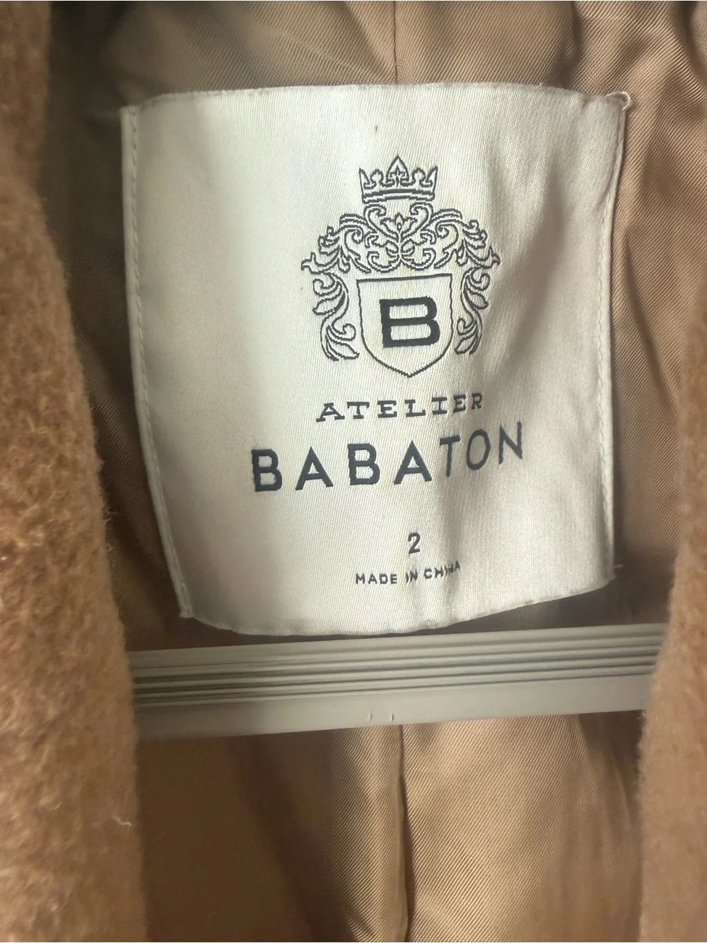 Aritzia babaton atelier slouch camel wool coat size 2 - Picture 10 of 13